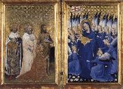 unknow artist Richard II of England presented to the Virgin and Child by his patron Saint John the Baptist and Saints Edward and Edmund Germany oil painting artist